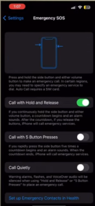 How to Turn off Emergency SOS on my iPhone 14